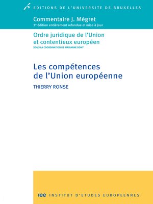 cover image of Les compétences de l'Union européenne